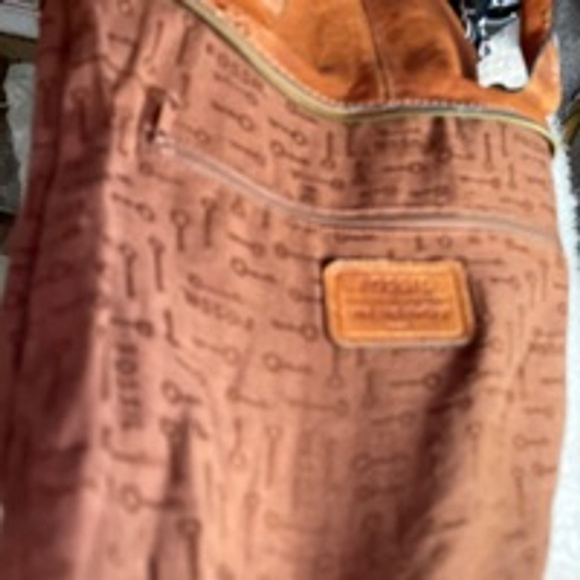 Women's Fossil Brown Leather Shoulder Bag Medium Excel Cond - Picture 9 of 10